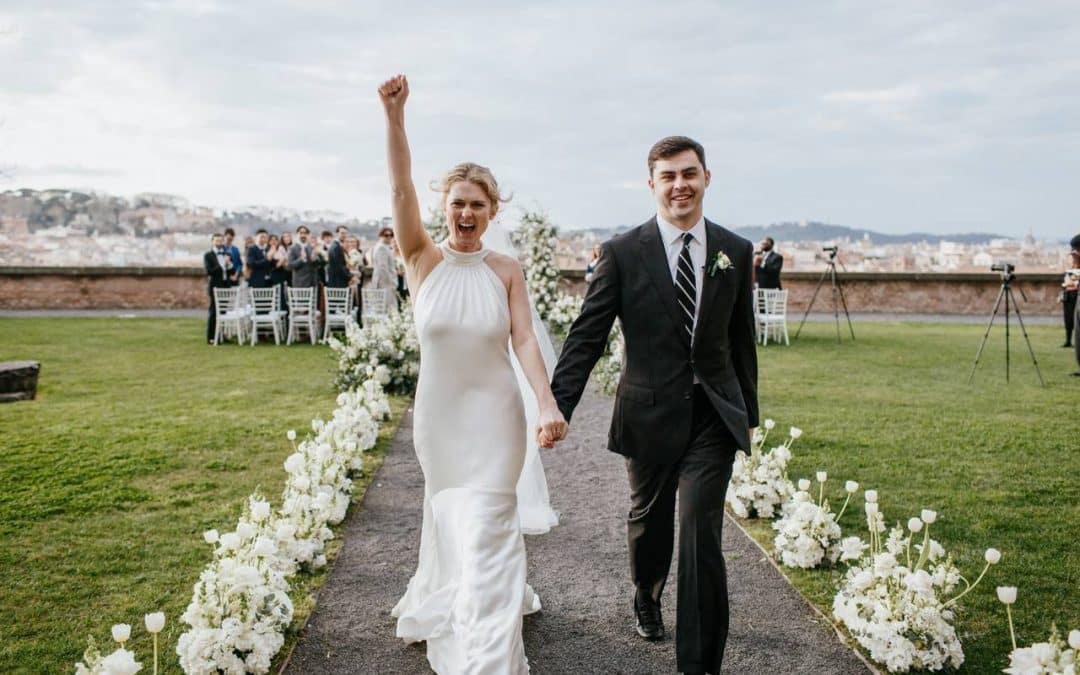A dream under the stars: Morgan and Matthew’s Wedding at the Terrazza Studi Romani